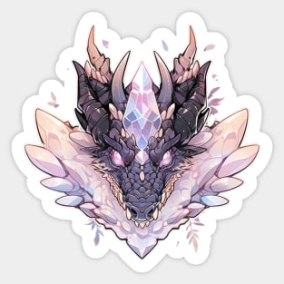 Pastel Goth Crystal Dragon Sticker